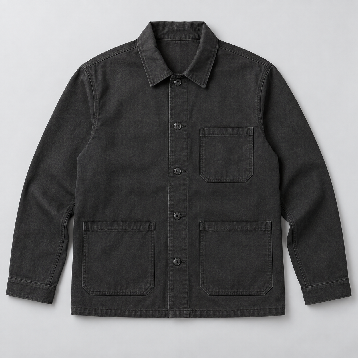 Graphite jacket showing wearable advertising spots